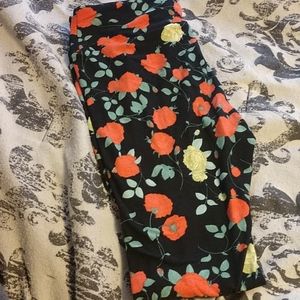 Euc os floral lularoe leggings
